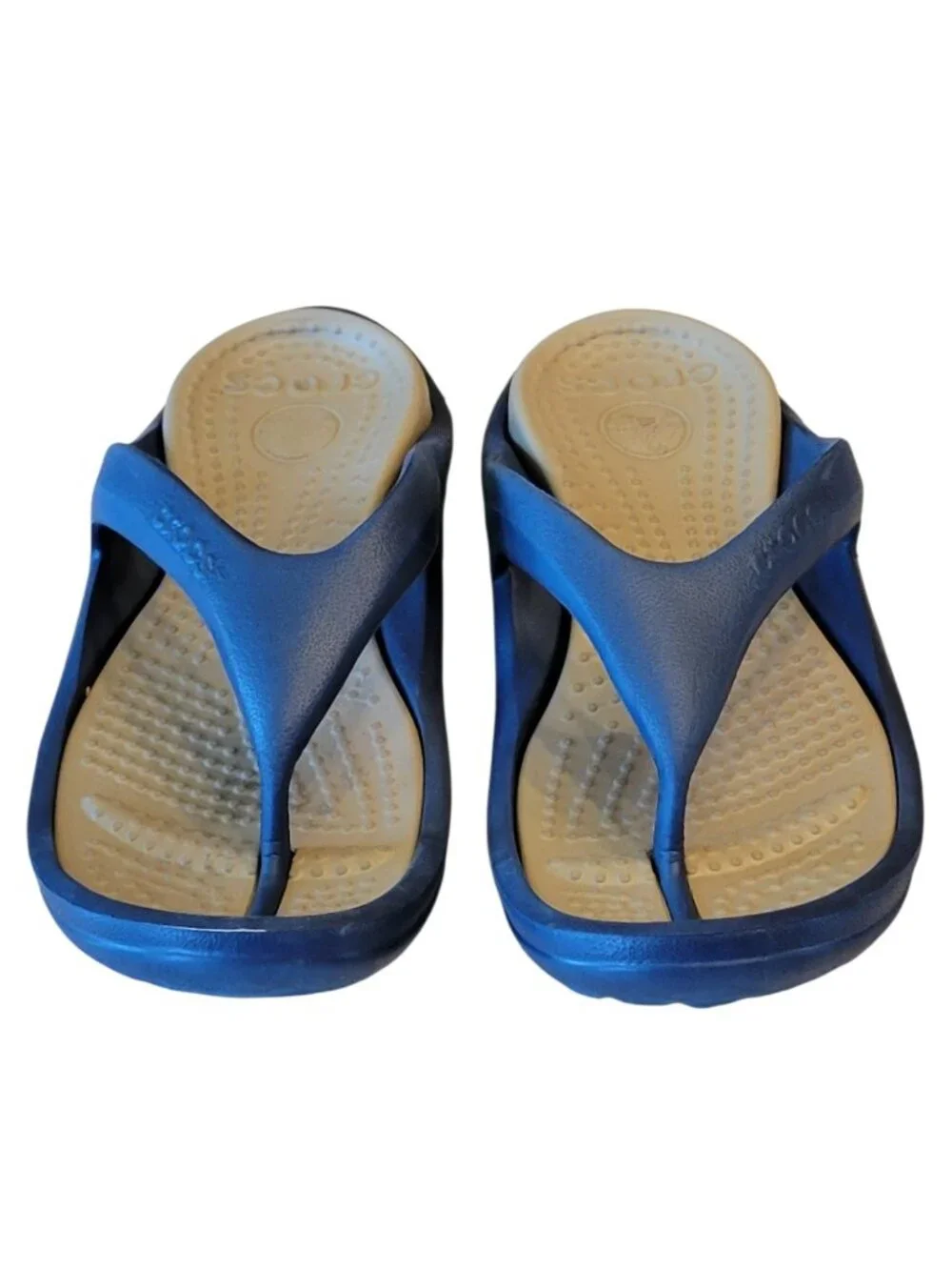 Crocs Athens Flip Flops Sandals Men's Size 12 Navy Blue New Unworn